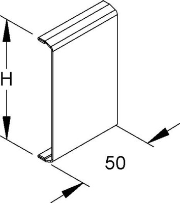 Niedax GK-Deckel 78x50mm GDS 78/50 WA