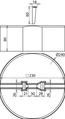 DEHN Betonsockel Set C45/55 m.Keil D240mm BES85KGKT1016D240SET