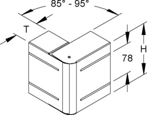 Niedax GK-Außeneck 90Gr. 110x61mm GKAV 110-78T60 R Niedax GK-Außeneck 90Gr. 110x61mm GKAV 110-78T60 R