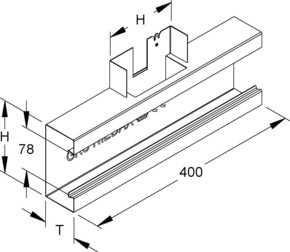 Niedax GK-T-Stück 90Gr. 110x61mm GKT 110-78 WA
