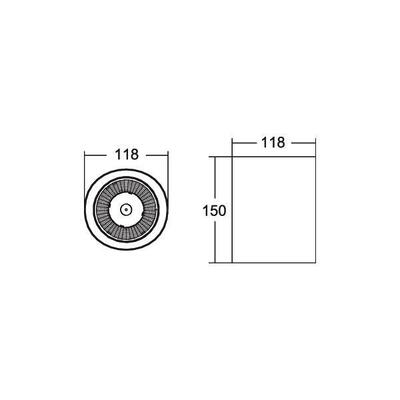 Brumberg Leuchten LED-Anbaudownlight 3000K 43612173DA