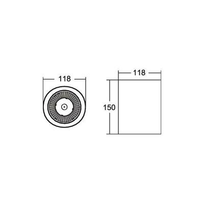 Brumberg Leuchten LED-Anbaudownlight 4000K 43612174DA