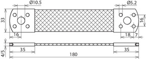 DEHN Überbrückungsband Al 50mmq L180mm UEBBL180B105B52AL