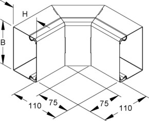 Niedax Inneneck 2x45Gr. 100x100mm LUID 100.100 E3