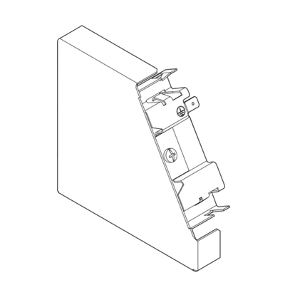 Tehalit Endstück links Eckkanal 115x110 Obert.80mm BRS1151106L9016
