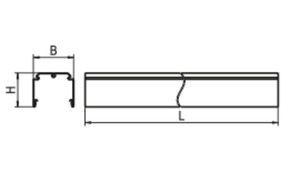 Ridi-Leuchten Tragschiene 7pol. 4500mm, silber VL2TM 4500-7 SI