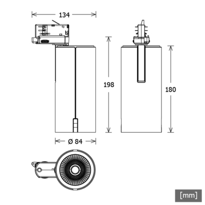 LTS Licht&Leuchten Stromschienenstrahler schwarz SIRUX-T 201.M.WF sw