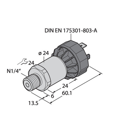 Turck Drucktransmitter mit Stromausgang PT16R-1003-I2-DA91