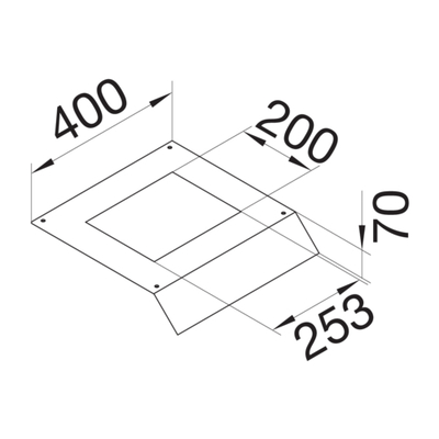 Tehalit Abdeckung gestanzt, 200x253mm AKM350200E09