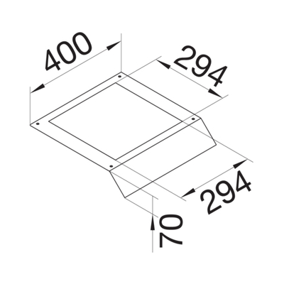 Tehalit Abdeckung gestanzt, 294x294mm AKM350294Q08