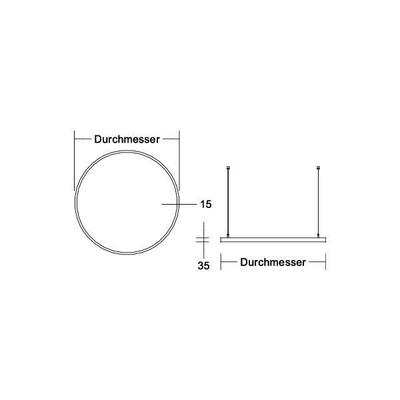 Brumberg Leuchten LED-Pendel-Ringleuchte 4000K, Matter 84072174MT