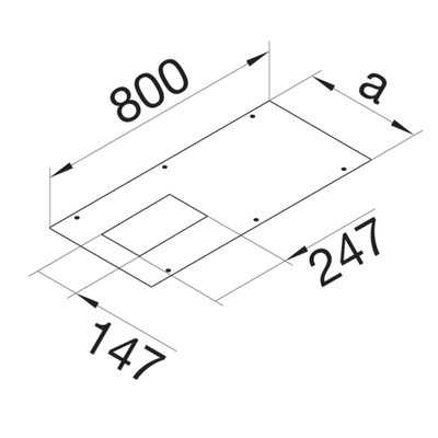 Tehalit Abdeckung gestanzt, 147x247mm BKA350800E04