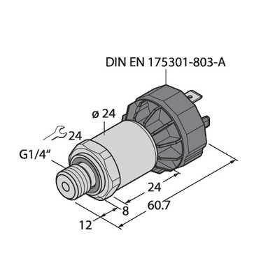 Turck Drucktransmitter mit Stromausgang PT2.5V-1004-I2-DA91