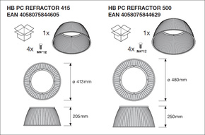 Ledvance LED-Hallenstrahler 865, 70Grad HBP75W86570DEGIP66PS