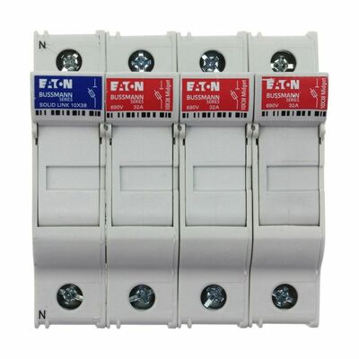 Eaton Sicherungshalter Niedersp. 30A AC 600V 3polig+N 3PundNeutral#CHM3DNU