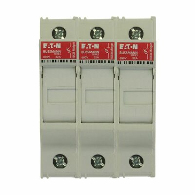 Eaton Sicherungshalter Niedersp. 30A AC 600V 3polig+N 3PundNeutral#CHM3DNU