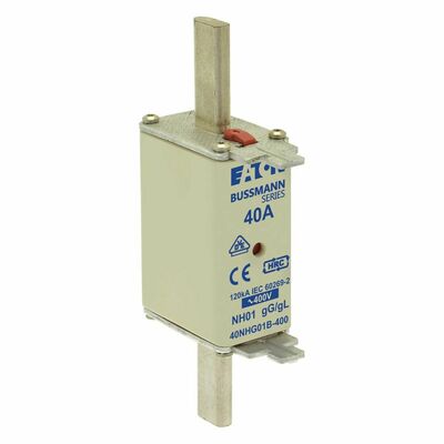 Eaton Sicherungseinsatz Nieders. 40A AC 400V 120kA 40NHG01B-400