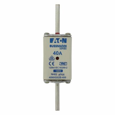 Eaton Sicherungseinsatz Nieders. 40A AC 400V 120kA 40NHG02B-400