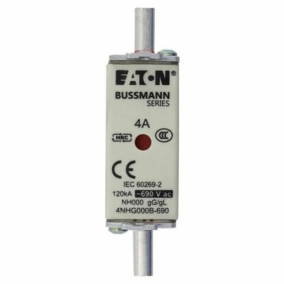 Eaton Sicherungseinsatz Nieders. 4A AC 690V 120kA 4NHG000B-690