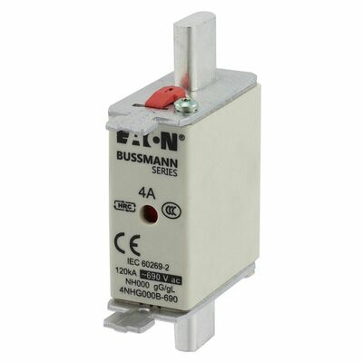 Eaton Sicherungseinsatz Nieders. 4A AC 690V 120kA 4NHG000B-690