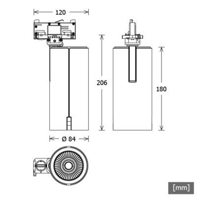 LTS Licht&Leuchten Stromschienenstrahler 940, DALI, weiß SIRUXT203.940SPD. weiß