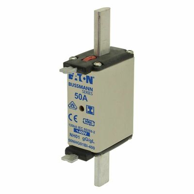 Eaton Sicherungseinsatz Nieders. 50A AC 400V 120kA 50NHG01BI-400