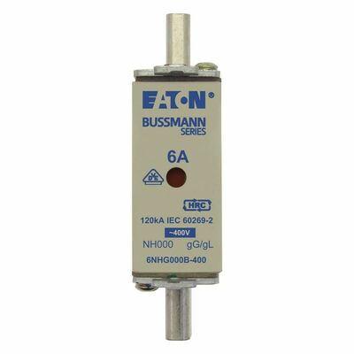 Eaton Sicherungseinsatz Nieders. 6A AC 400V 120kA 6NHG000B-400