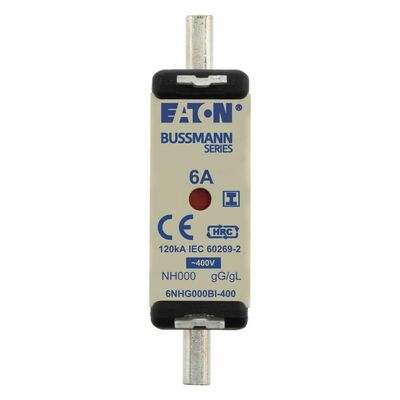 Eaton Sicherungseinsatz Nieders. 6A AC 400V 120kA 6NHG000BI-400