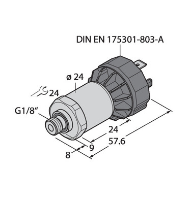 Turck Drucktransmitter mit Spannungsausgang PT4R-1013-U3-DA91