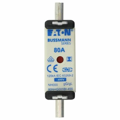 Eaton Sicherungseinsatz Nieders. 80A AC 400V 120kA 80NHG000BI-400