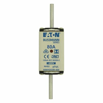 Eaton Sicherungseinsatz Nieders. 80A AC 400V 120kA 80NHG02BI-400