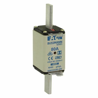 Eaton Sicherungseinsatz Nieders. 80A AC 400V 120kA 80NHG02BI-400