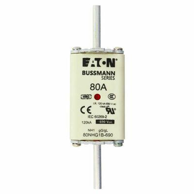 Eaton Sicherungseinsatz Nieders. 80A AC 690V 120kA 80NHG1B-690
