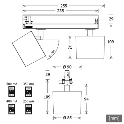 LTS Licht&Leuchten LED-Stromschienenstrahler 930, weiß ORYOTHE2202930PWSPws