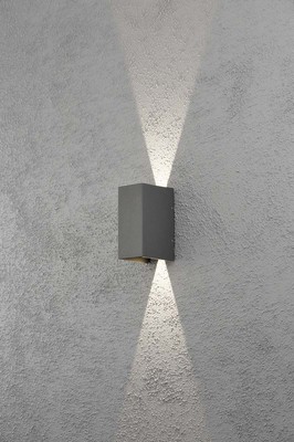 Gnosjö Konstsmide AL LED-Wandleuchte anth/alu Lichtaustr.verstellb 7940-370