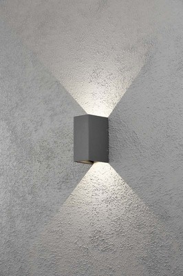 Gnosjö Konstsmide AL LED-Wandleuchte anth/alu Lichtaustr.verstellb 7940-370