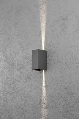 Gnosjö Konstsmide AL LED-Wandleuchte anth/alu Lichtaustr.verstellb 7940-370