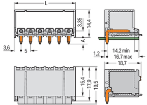 WAGO GmbH & Co. KG THR-Stiftleiste 2092-1429/200-000