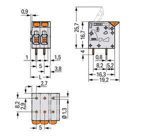 WAGO GmbH & Co. KG Leiterplattenklemme 2604-1109/000-004