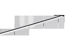 Radium Lampenwerk Aluprofil m.Abdeckung 1m schwarz FXZA4544