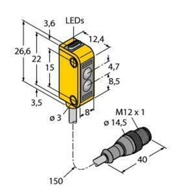Turck Opto Sensor Lichtschranke Q12AB6LPQ5