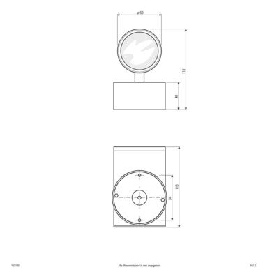 EVN Lichttechnik Wandleuchte 1-flg. edelstahl 230V GU10 35W IP65 103100