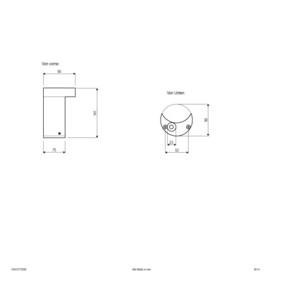 EVN Lichttechnik P-LED Wandanbauleuchte IP54 230V 7W 3000K C54151702W anth