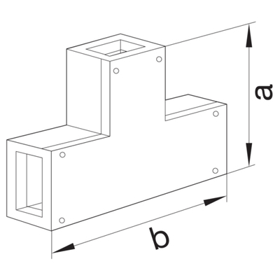 Tehalit T-Stück z Brandschutzkanal 100x160mm verzinkt R3056VERZ