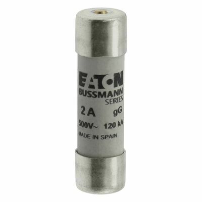 Eaton Sicherungseinsatz Nieders. 2A AC 500V 120kA CYL GG 14,#C14G2S