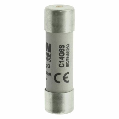 Eaton Sicherungseinsatz Nieders. 6A AC 500V 120kA CYL GG 14,#C14G6S