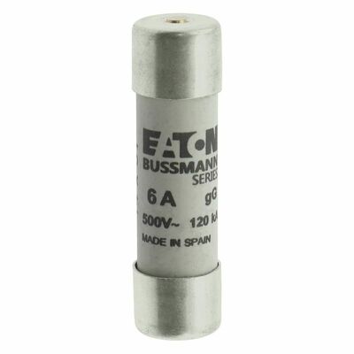 Eaton Sicherungseinsatz Nieders. 6A AC 500V 120kA CYL GG 14,#C14G6S