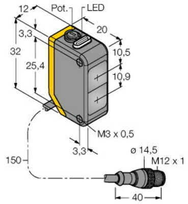 Turck Opto Sensor Lichtschranke Q20NLPQPMA