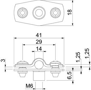 OBO Bettermann Vertr Abstandschelle m. Gewindea. 12-14mm ASG 732 14 FT