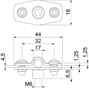 OBO Bettermann Vertr Abstandschelle m. Gewindea. 14-17mm ASG 732 17 A4